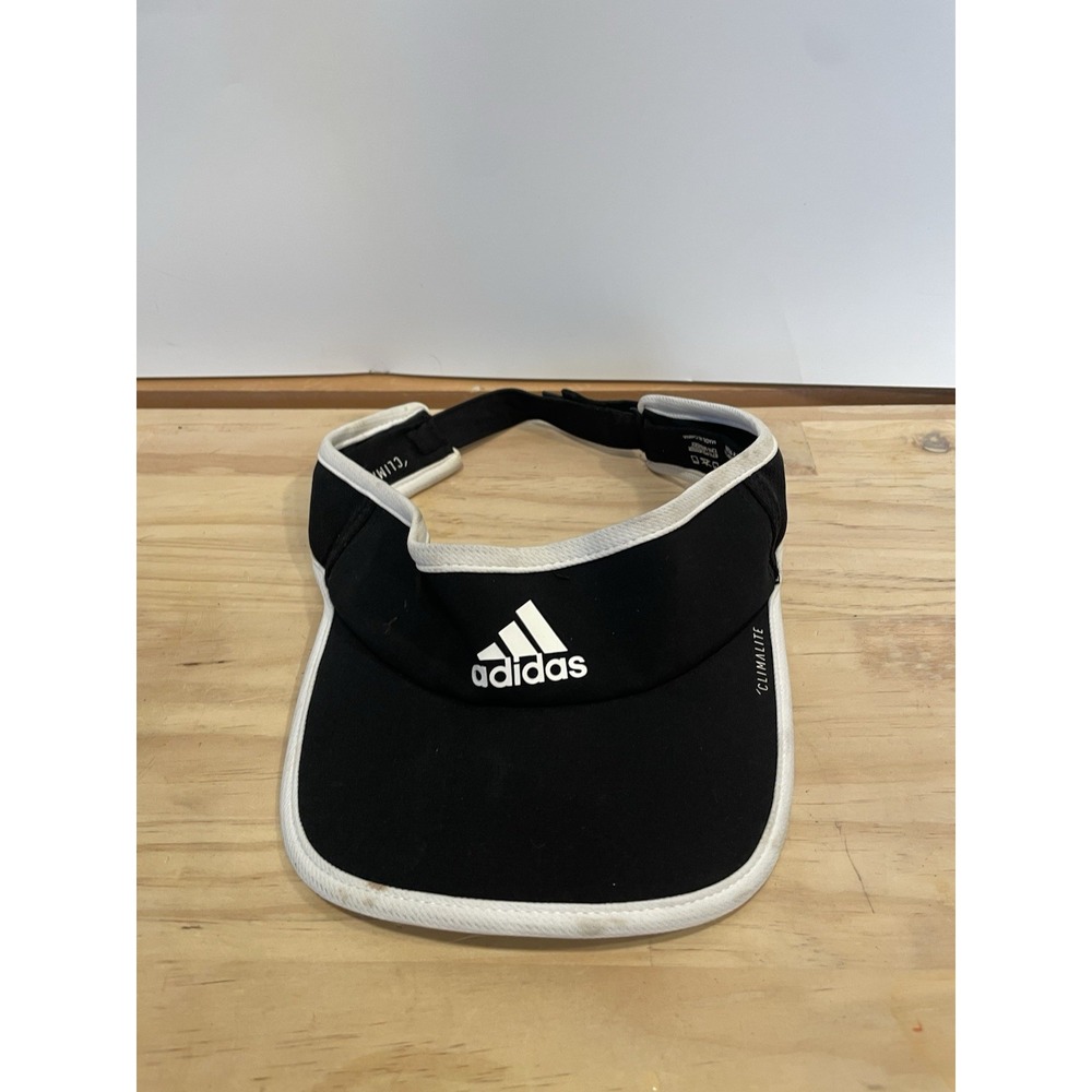 Adidas Black and White Climalite Adjustable Visor (Ships In A Box 📦)